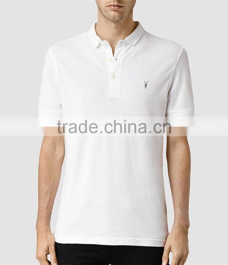 MGOO Custom Embroidery 100% Cotton Pique Polo Shirts Short Sleeves Mens Polo Chest Logo Company Shirts