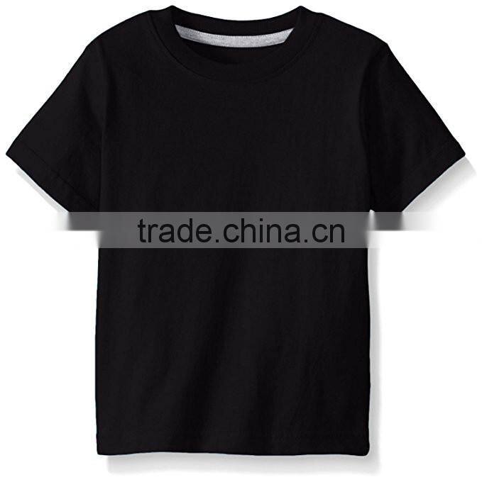 kids tshirts wholesale 100% cotton jersey Boys' Short Sleeve Crew Neck Tee