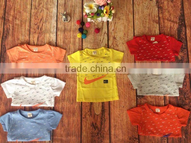 2017 cheap bulk sale children t-shirt cute printing pictures kid boys girls shirts