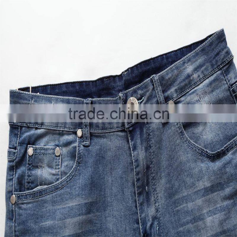 The new men's fashion men's jeans brand jeans hole personality male personality Slim comfortable pants