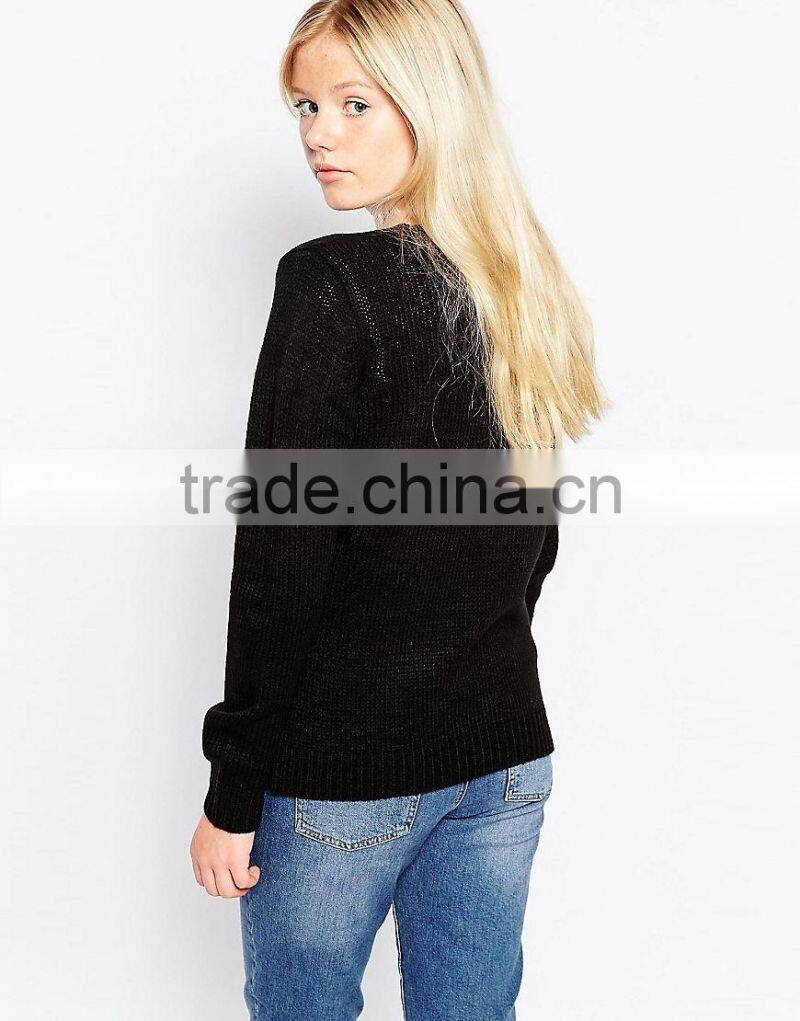 Fashion Women Christmas Novelty Knitted Top New Christmas