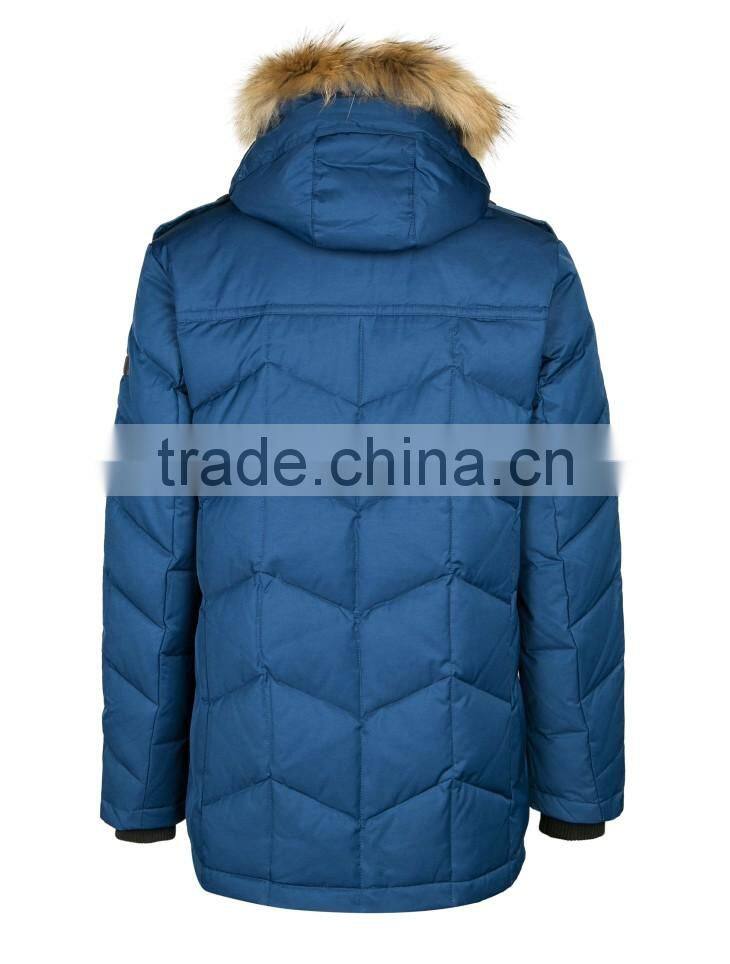 Zipper Double Layer Front Men's Business Quilting Padding Jacket For Winters