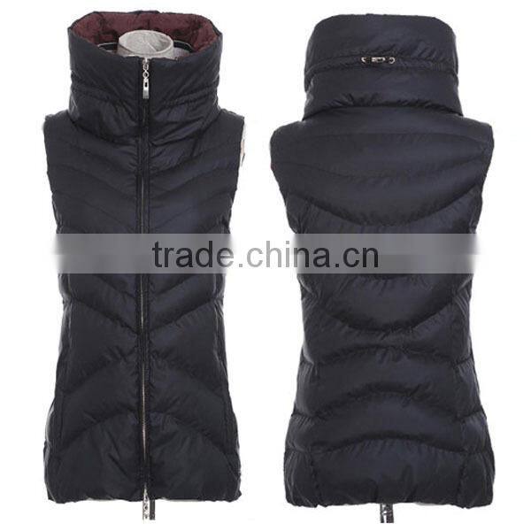 2015 Fast Delivery Customized Outdoor Woman Slim Down Vests