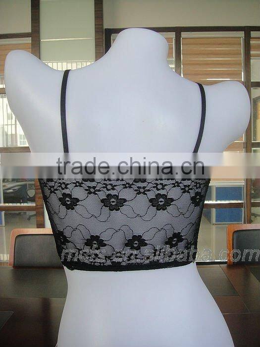 Seamless women's underwear transparent lace bra top fashion ladies underwear tube bra