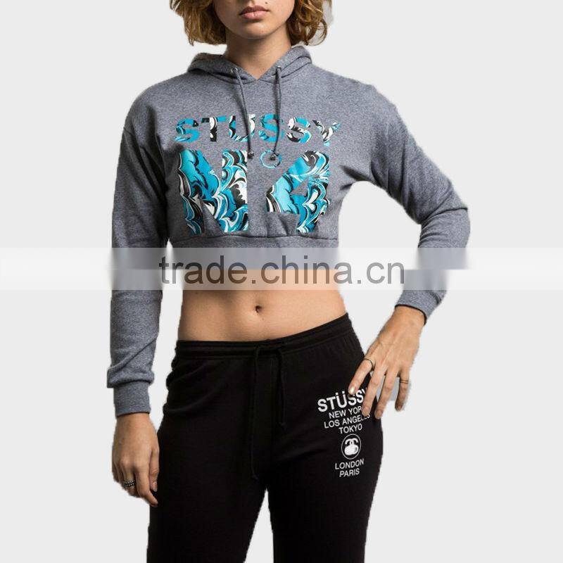 Hot Sale Hoodies Long sleeve crew neck Ladies sexy sportswear