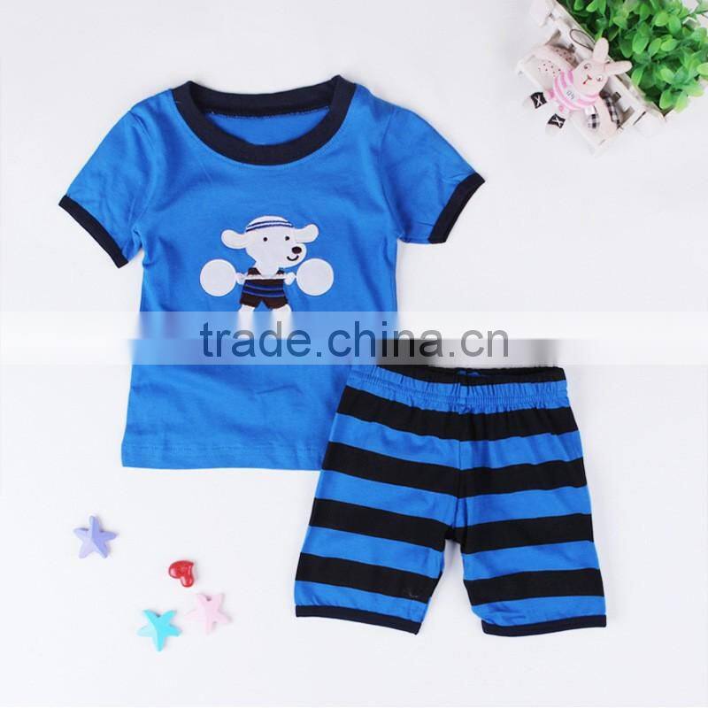 S16046A New Designs New Style Pajamas Sets Cotton Kids New Style Pajamas