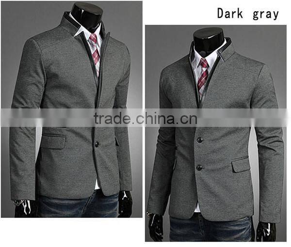 Mens slim fit fashion cotton blazer Suit Jacket black M to 2XL plus size Male blazers Mens coat