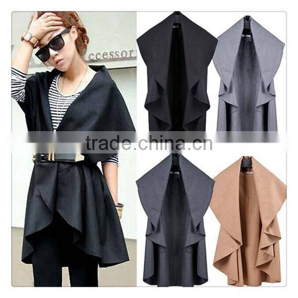 Spring new European style Temperament fashion shawl,woolen Irregular coat,women shawl