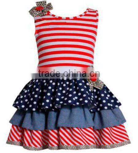 wonder kids clothing stripe girl back to school wear Wholesale girls dresses stripe children's dress