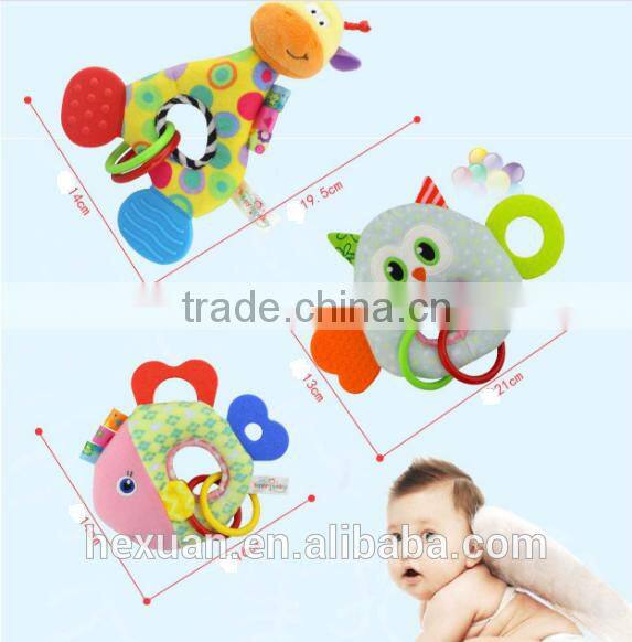 Baby Teethers Teething, Relief Teething Toys Soft Teething Bell Rings