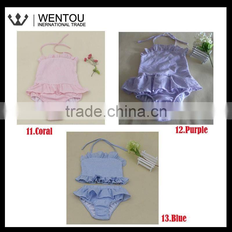 Monogrammed Blank Seersucker Swimsuits