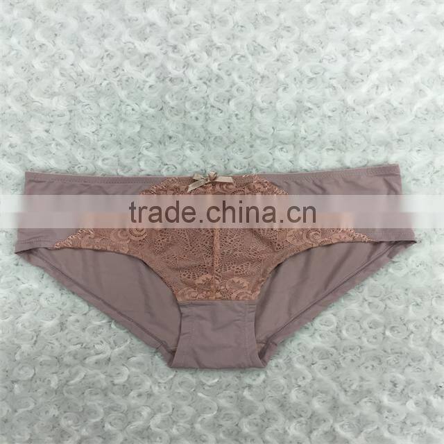 Sexy women front closure lace back bra panty set sexy