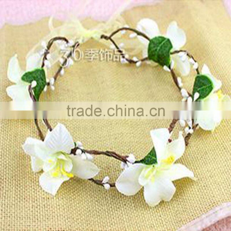 Big Flower Wedding Hair Wreath Bridal Headband,Hair accessory