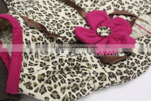 Custom wholesale turkish women pajama set leopard printing design women cotton pajamas