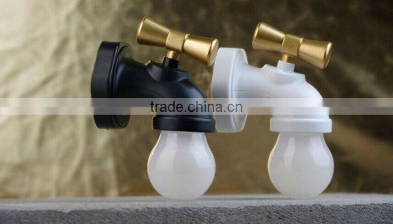 Retro faucet night light light control induction LED table lamp wall lamp
