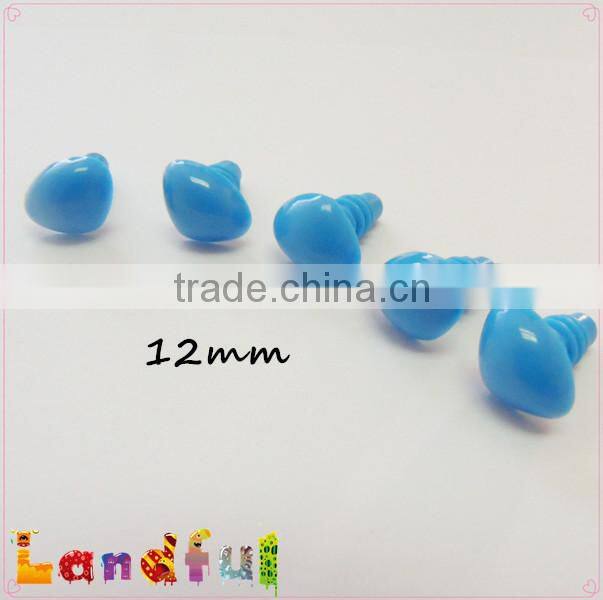12mm Blue Safety Triangle Nose Plastic Craft Nose Plush Animal Nose