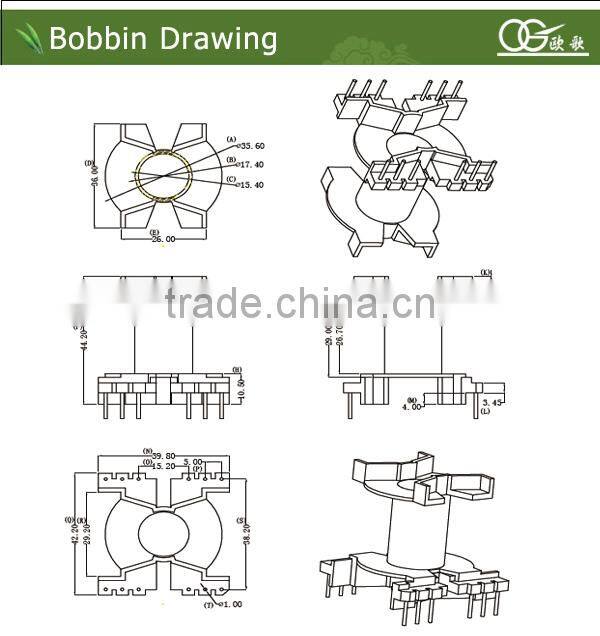 PQ4040 pq3230 bobbin in transformer