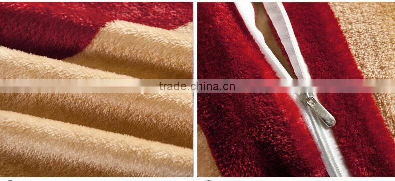 China Wholesale Heavy Stripes Flannel Bedding Set 4pcs