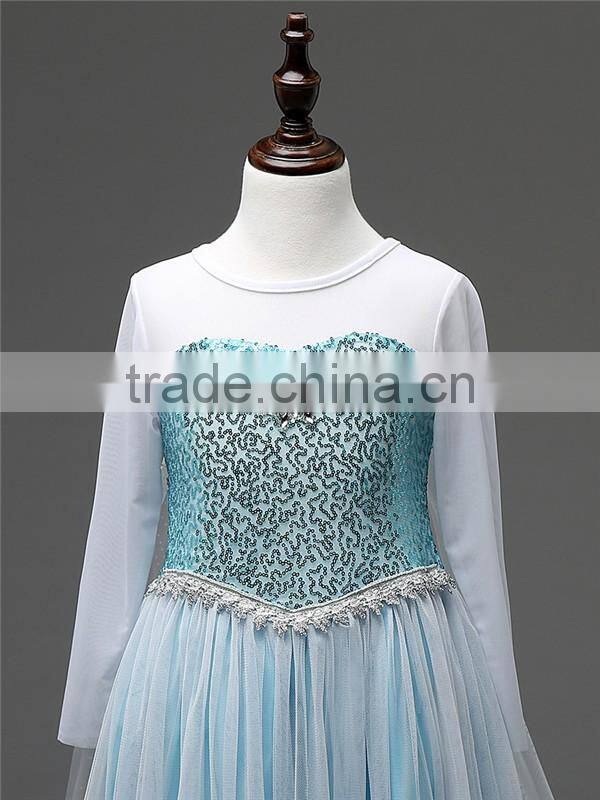 Hot Movie Frozen dress fashion dress children dress cosplay costume for girls