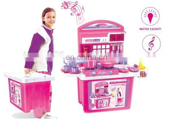 kids cosmetics set toys platform with light and musical