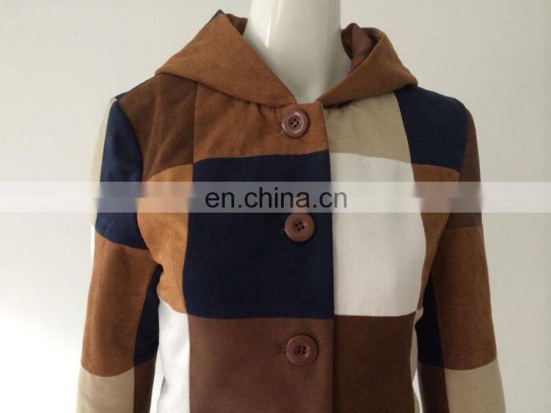 Ladies suede patched jackt