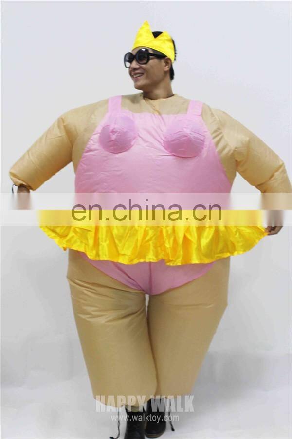 HI CE funny inflatable fat man costume for sale in dancing