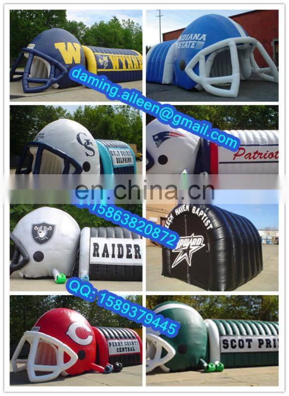 new arriveal weather-resistant inflatable sports tunnel with helmet
