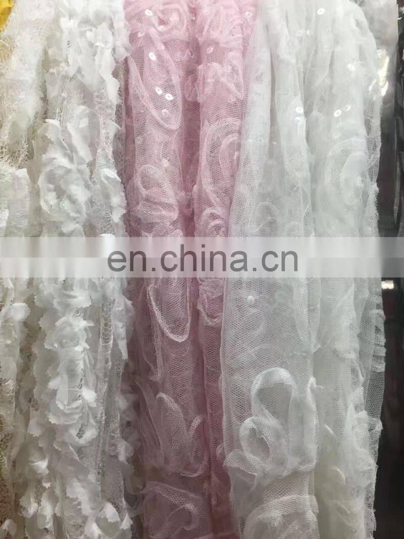 Wholesale high quality colorful beautiful polyester lace fabric for dress
