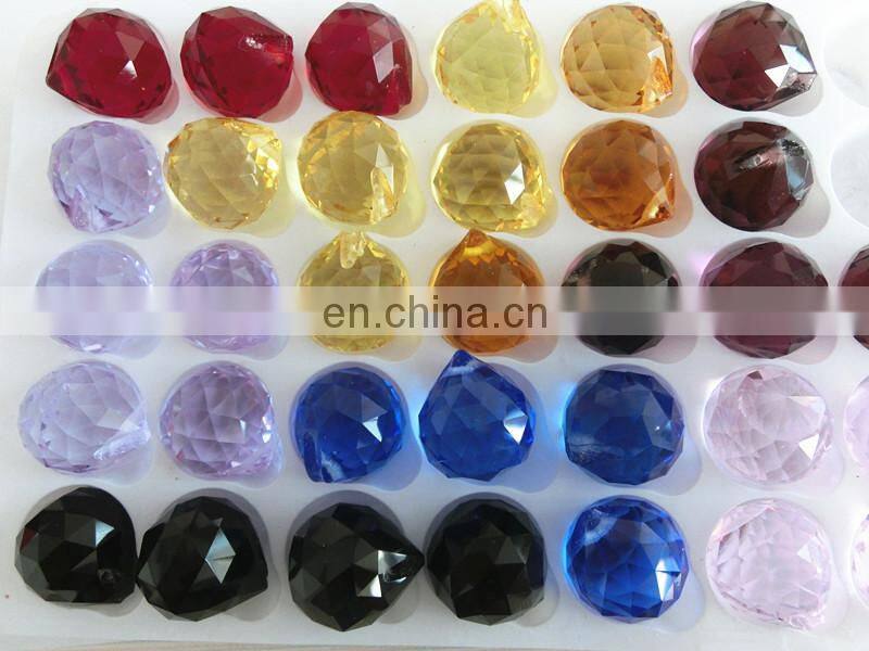 Wholesale 30mm Bright Yellow Crystal Balls for Chandelier Lamp Accessories