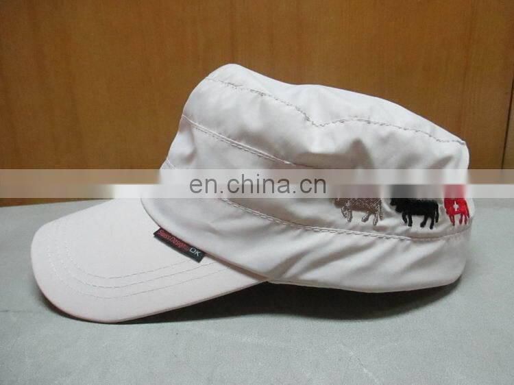 beige color army cap in polyester fabric with coolmax linning