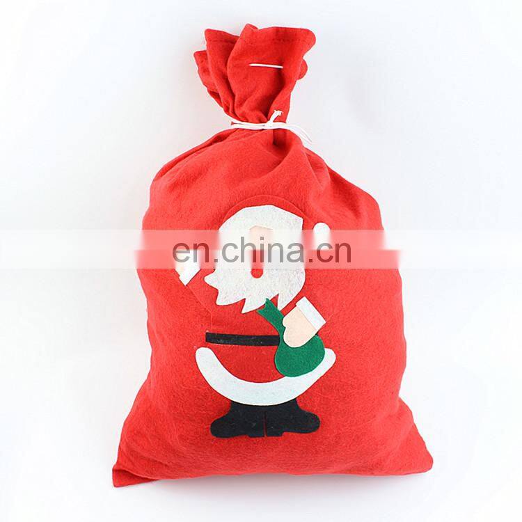 Wholesale bulk felt christmas drawstring gift bags