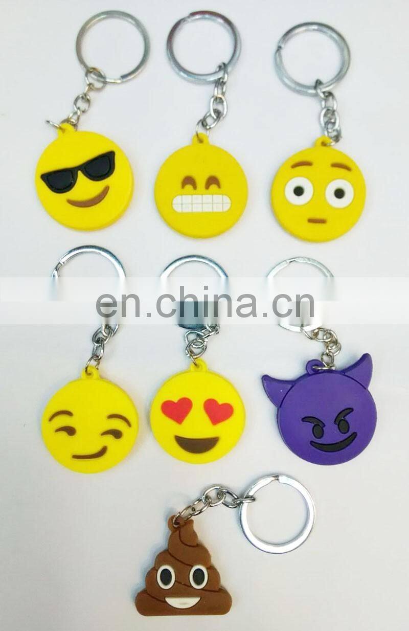 new developed 36 styles soft PVC emoji keychains