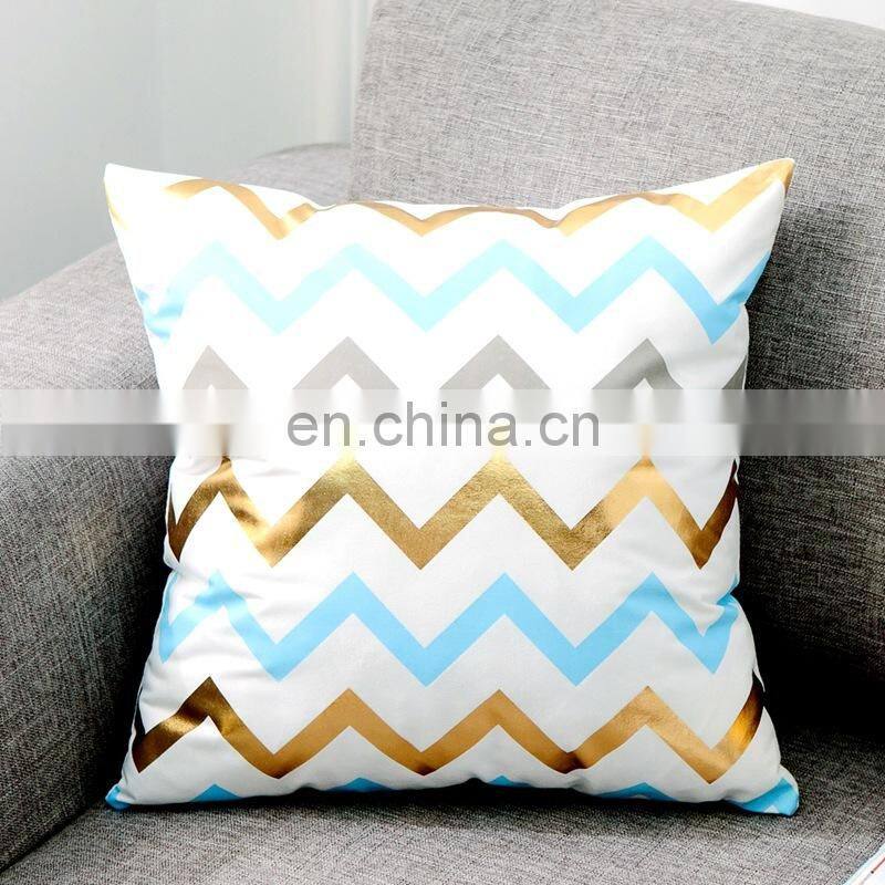 Hot stamping Home Decorative Throw Pillow Case Cushion Cover