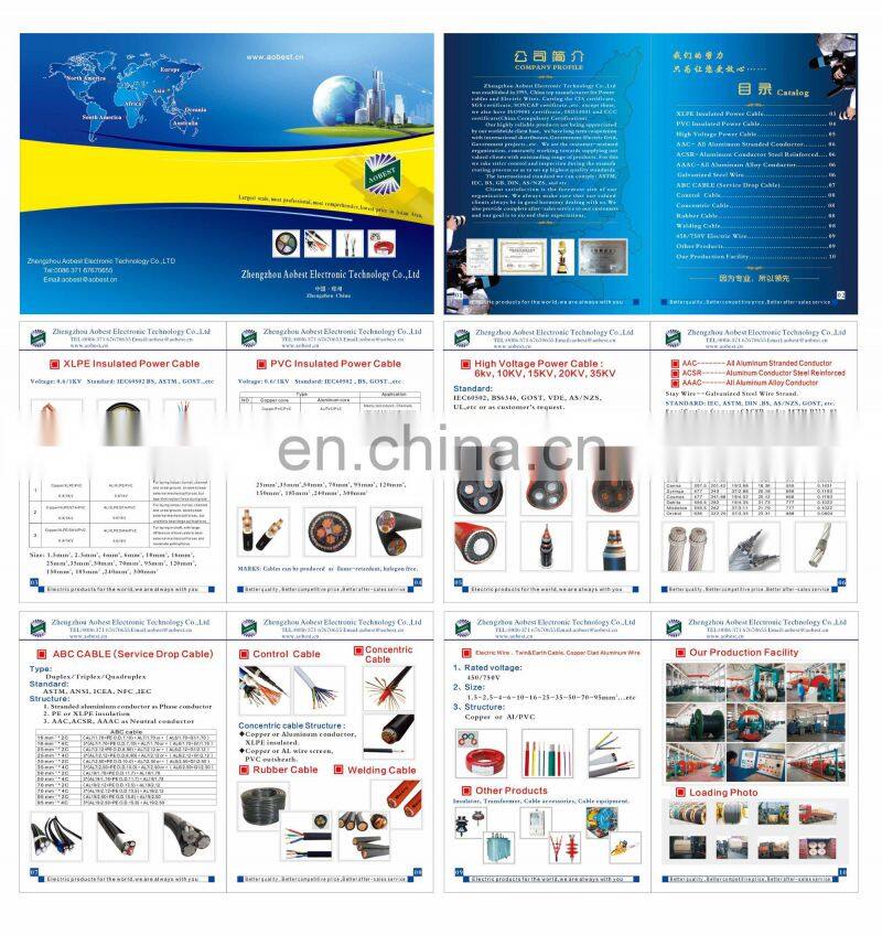 Beat price 2 cores copper conductor PVC insulated SWA PVC power cable 3x25mm2