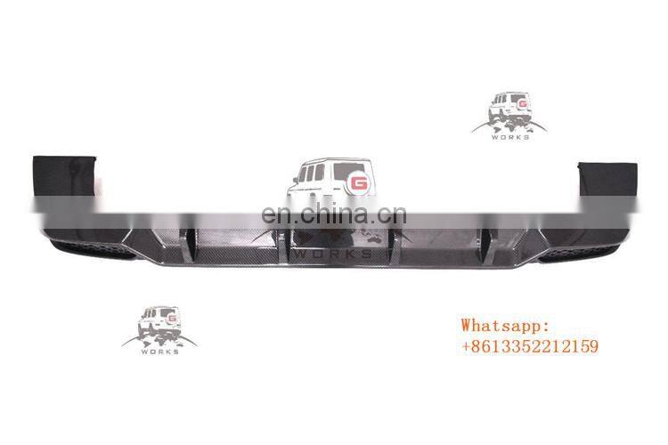G wagon W464 topc style carbon fiber front lip with led lights and rear diffuser fit for G wagon W464 W463A G63 car bumper lip
