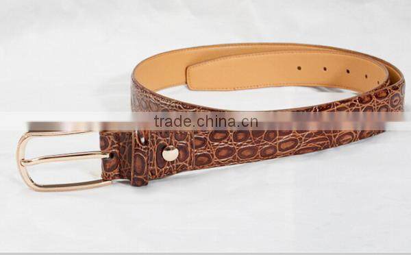Man's 3cm brown col fashionable PU waist belt
