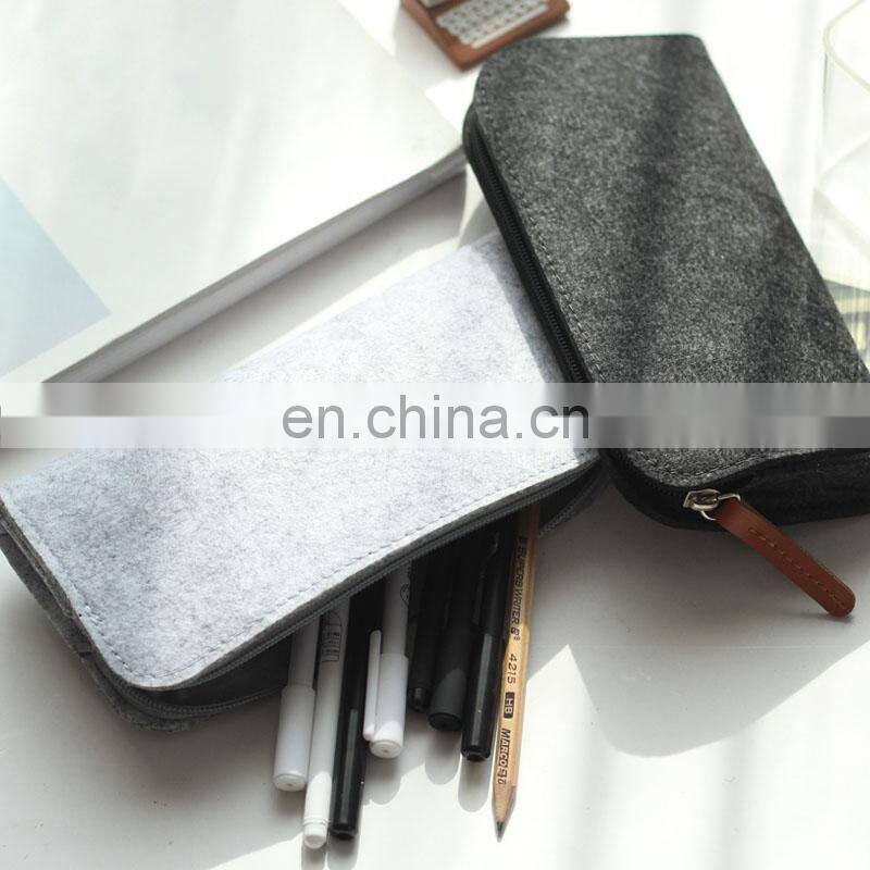 Minimalist felt pencil bag fabric pencil case pencil box School Supplies Office Supplies