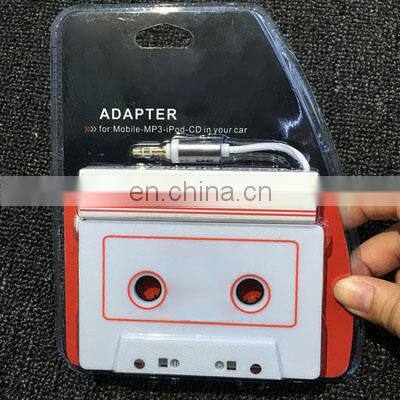 Car Cassette Tape Adapter Converter Universal 3.5mm For Mobile phone MP3 AUX Cable CD Player