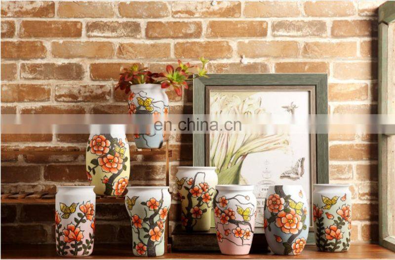 Jingdezhen mini hand painted decorative ceramic flower pots for sale