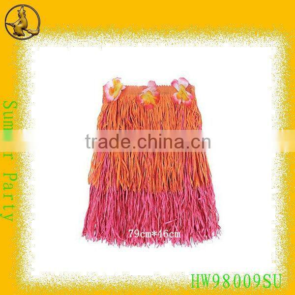 60cm Rose Raffia Hula Long Skirt for Hawaii Party