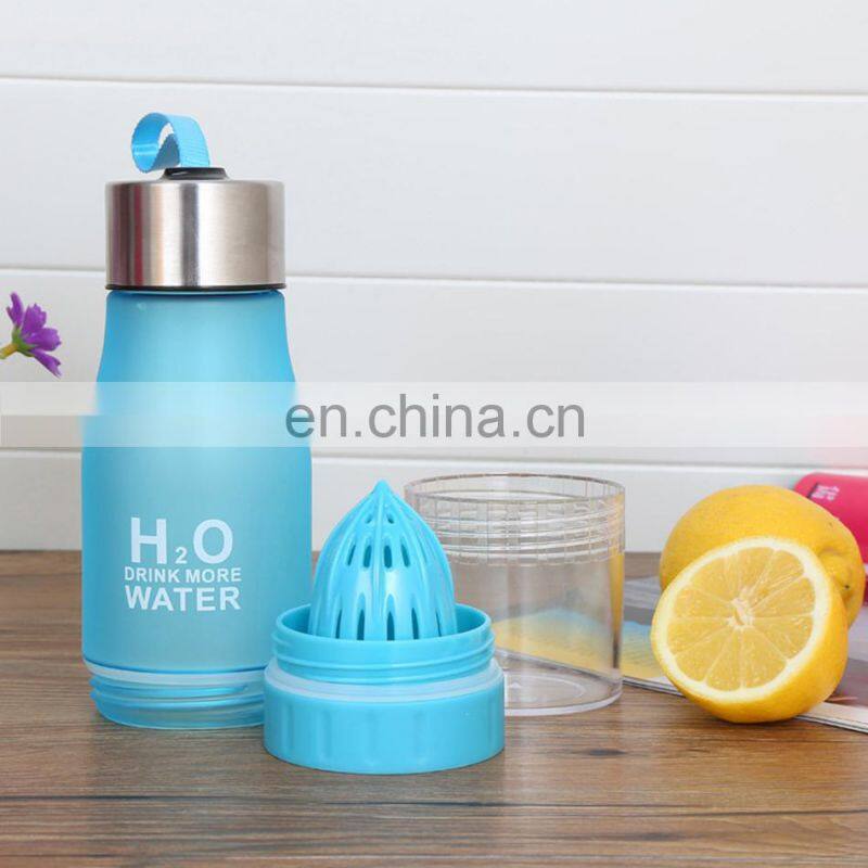 Newest Style H2O Private Label Fruit Plastic Infuser Water Bottle