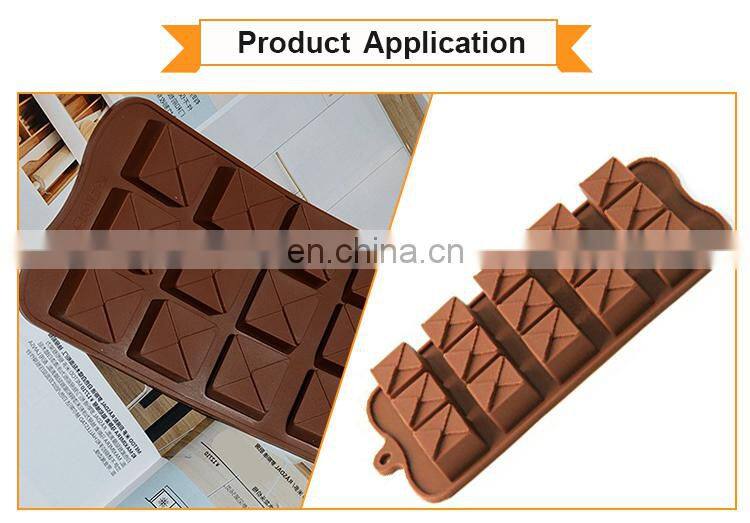 Food Grade Handmade 15 Holes Square Chocolate Biscuit Silicone Mold