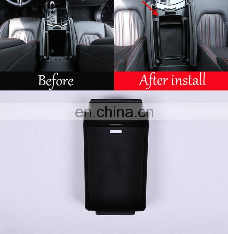 For Maserati Ghibli For Levante For Quattroporte Car-Styling Armrest Storage Box With White Logo
