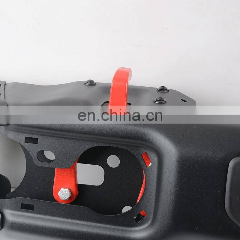 Steel 10th Anniversary Front Bumper For Jeep wrangler JL Accessories corner sensor hole open bumper