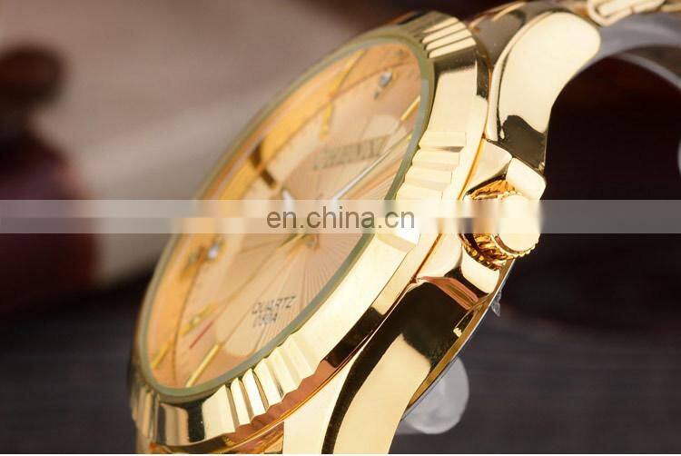 CHENXI 050A Casual Couple Quartz Watch Price Guangzhou Watch Market Stainless Steel Golden Japan Movt Diamond Quartz Wrist Watch