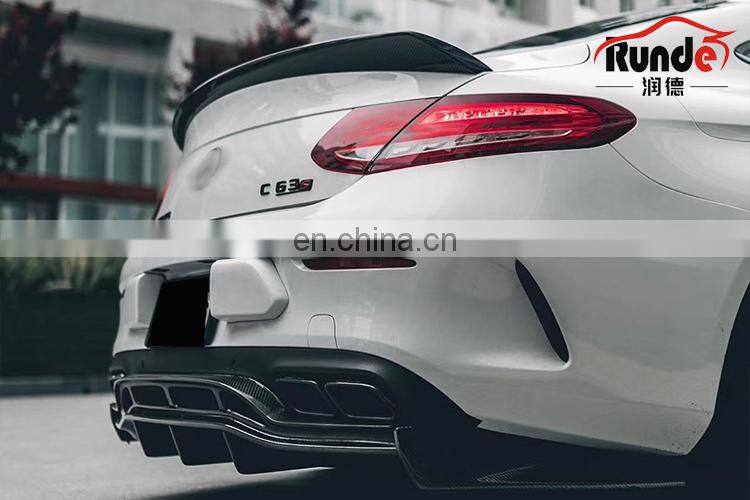 Runde PSM Style Body Parts Carbon Fiber Material Rear Lip Diffuser For Mercedes-Benz W205 C63S coupe rear lip diffuser