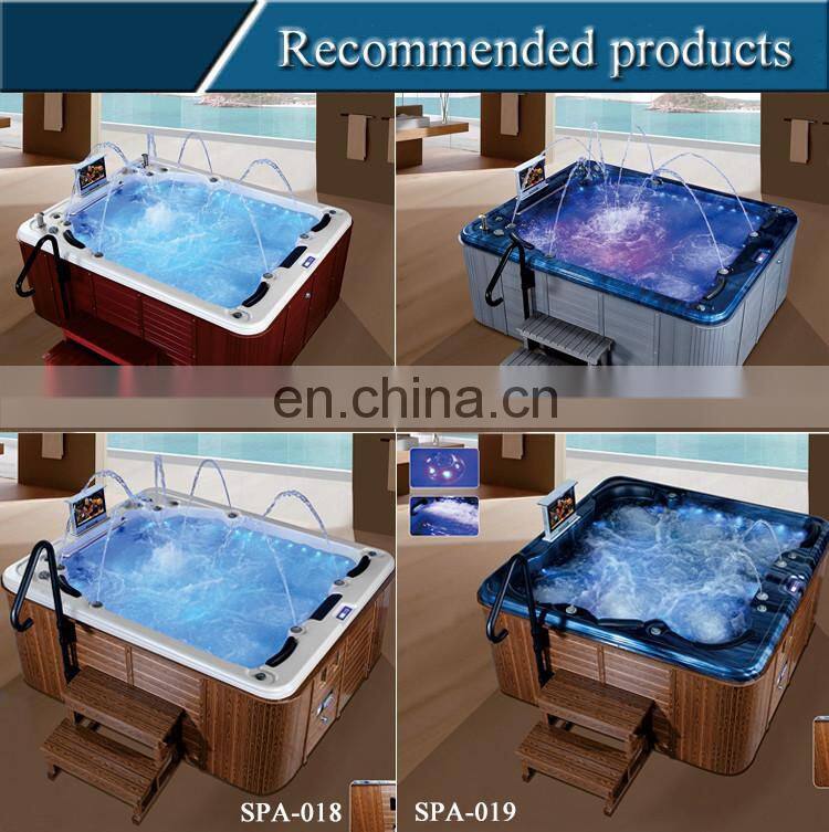 japanese high quality best commercial balcony 8 person outdoor hot tub spa extra large with tv