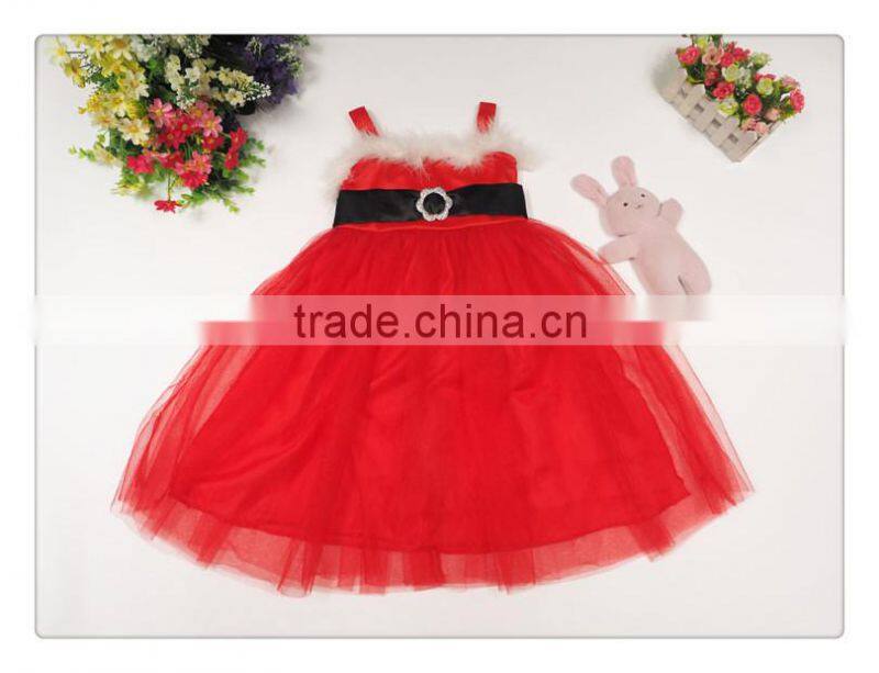 Baby plain red Christmas wedding dresses dress MY-IA0042