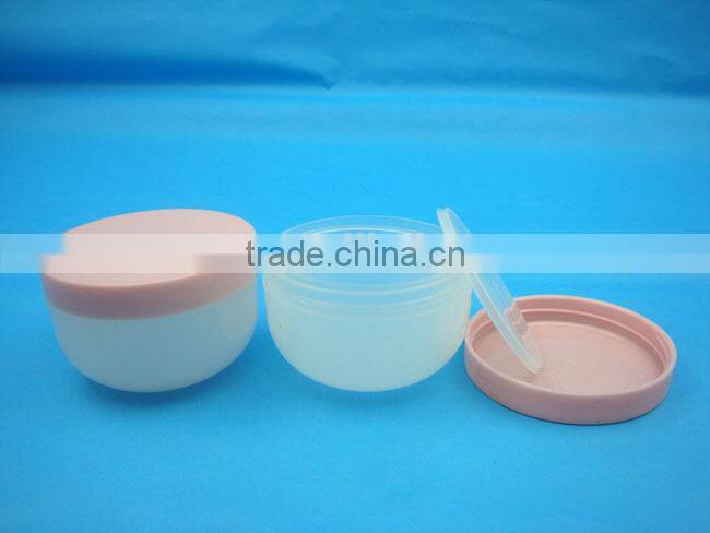 small capacity transparent color cosmetic jar, empty cream glass jar with aluminum cap