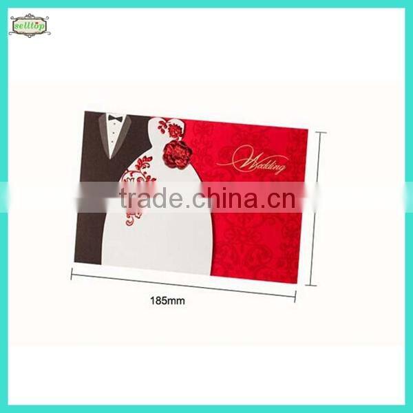 High quality 300g 2014 wedding invitation cards